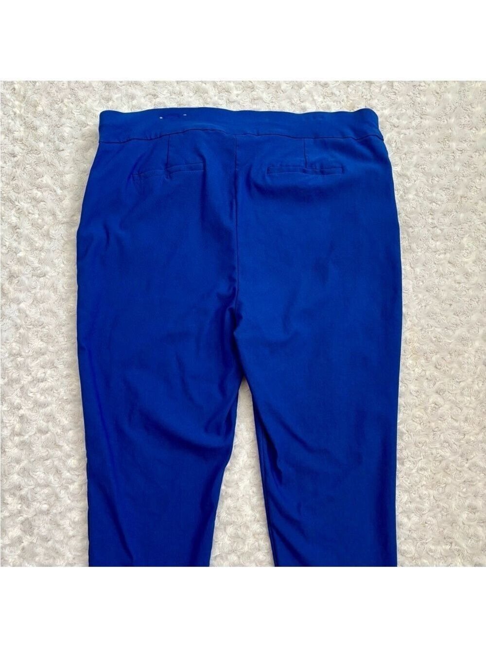 Chico's Royal Blue Cropped Pants Size 16 Lace Trim EUC - Picture 10 of 10